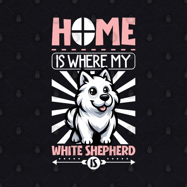 Home is with my White Shepherd by Modern Medieval Design